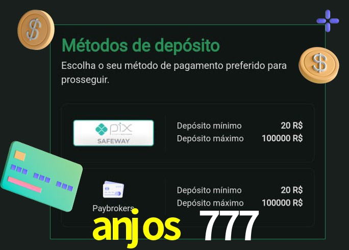 O cassino anjos 777 oferece uma grande variedade de métodos de pagamento